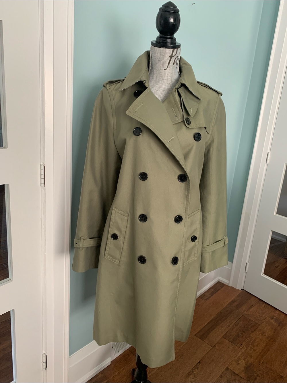 Coach Classic Women’s Olive Green Trench Coat - Double-Breasted
